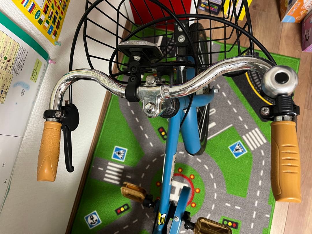 People 幼児用自転車 バスケット付き 青　18インチ