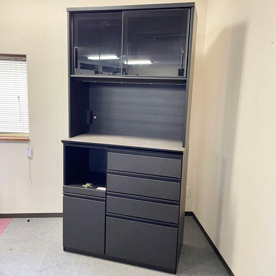 ニトリ キッチンボード SP201 100KB GY 食器棚 M