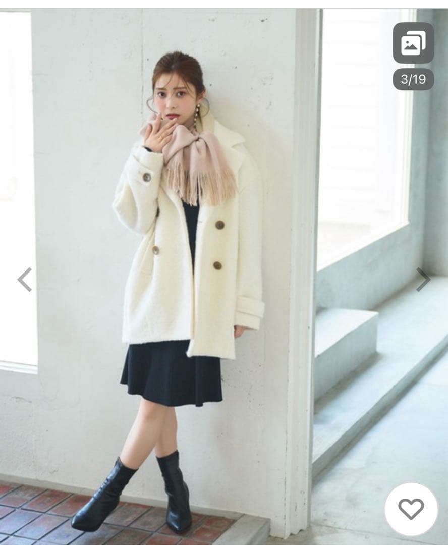 新品PROPORTION BODY DRESSINGホワイト　ピーコート