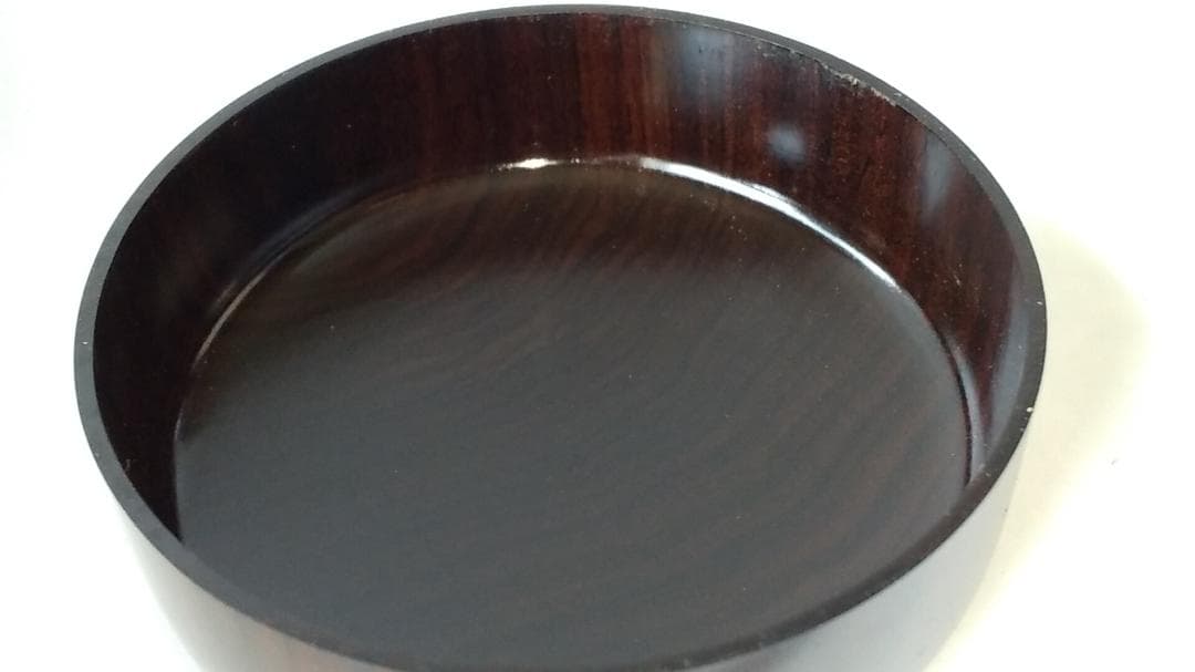 岡本漆専堂 岡本漆園 作 溜塗 中棗 共箱 漆器 漆芸 抹茶 茶道具 美品 です