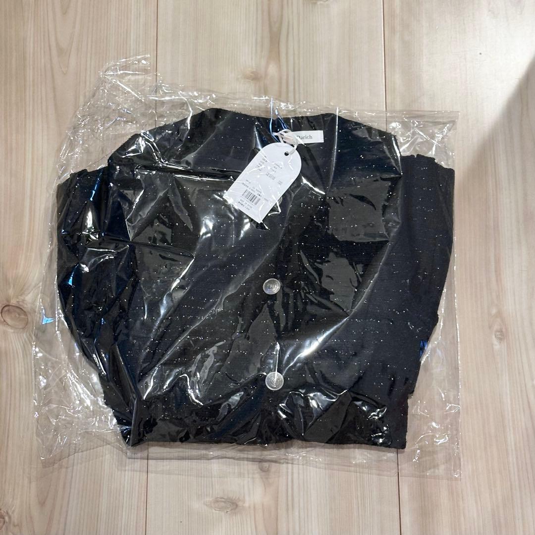 FL 黒 darich ダーリッチ ボックスプリーツツイードミニワンピース