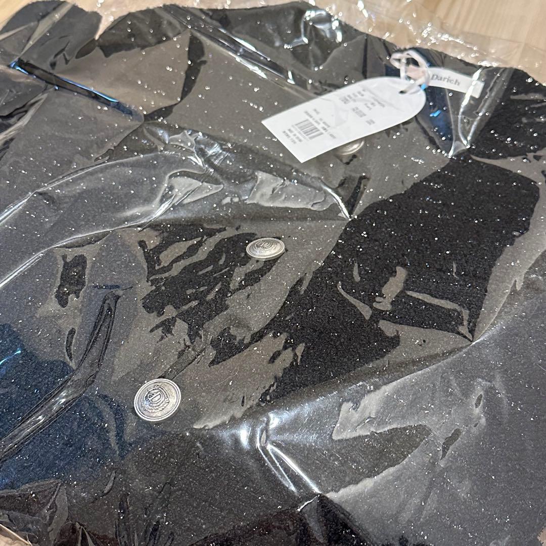 FL 黒 darich ダーリッチ ボックスプリーツツイードミニワンピース