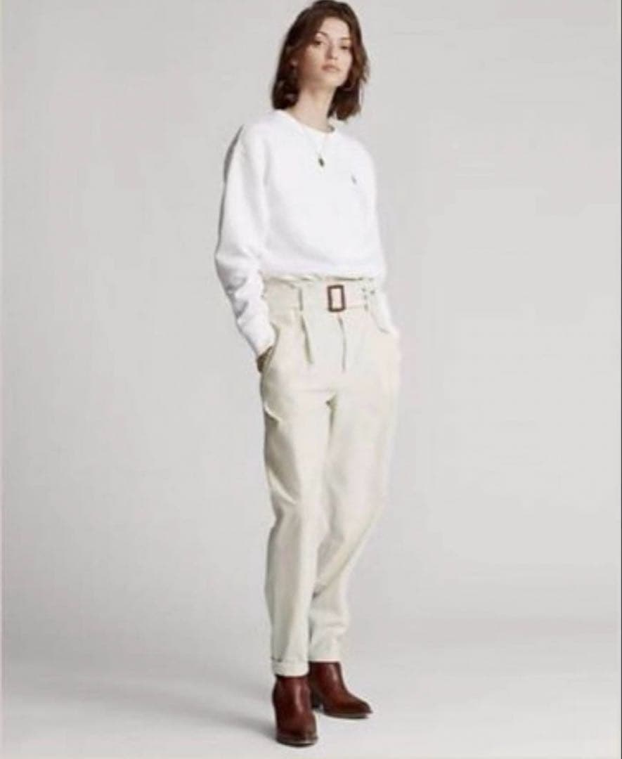 極美品✳︎ポロラルフローレン現行タグ定番大人気スウェットトレーナーホワイト白正規品