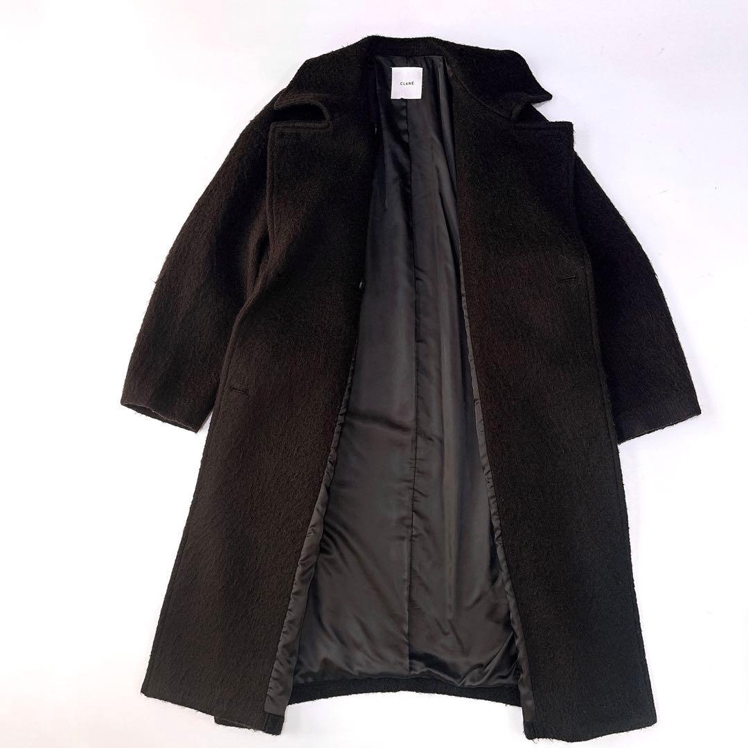 クラネ⁑ショートシャギーコクーンオーバーコート　2 ブラック　ロング　近年モデル
