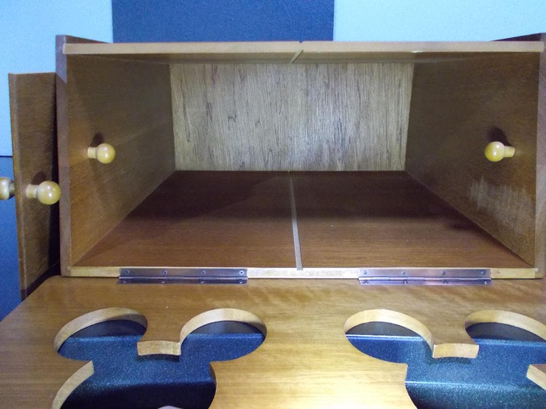 昭和レトロ ディズニーミッキー&ミニー　木製ゴミ箱