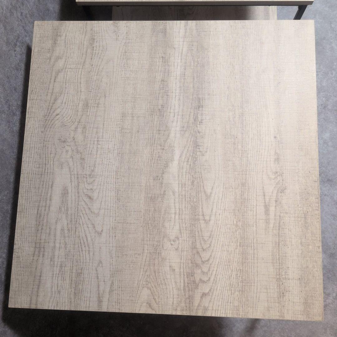 LOWYA ローテーブル ヒートレ グレーオーク/ブラック