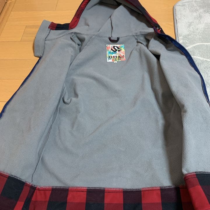 美品★SISTA.J★スノボウェア★ベスト★セット★チェック★ネイビー★Sサイズ