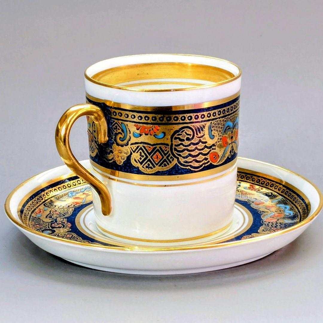 Collingwood エナメル装飾双蝶文 パウダーブルー カップ＆ソーサー