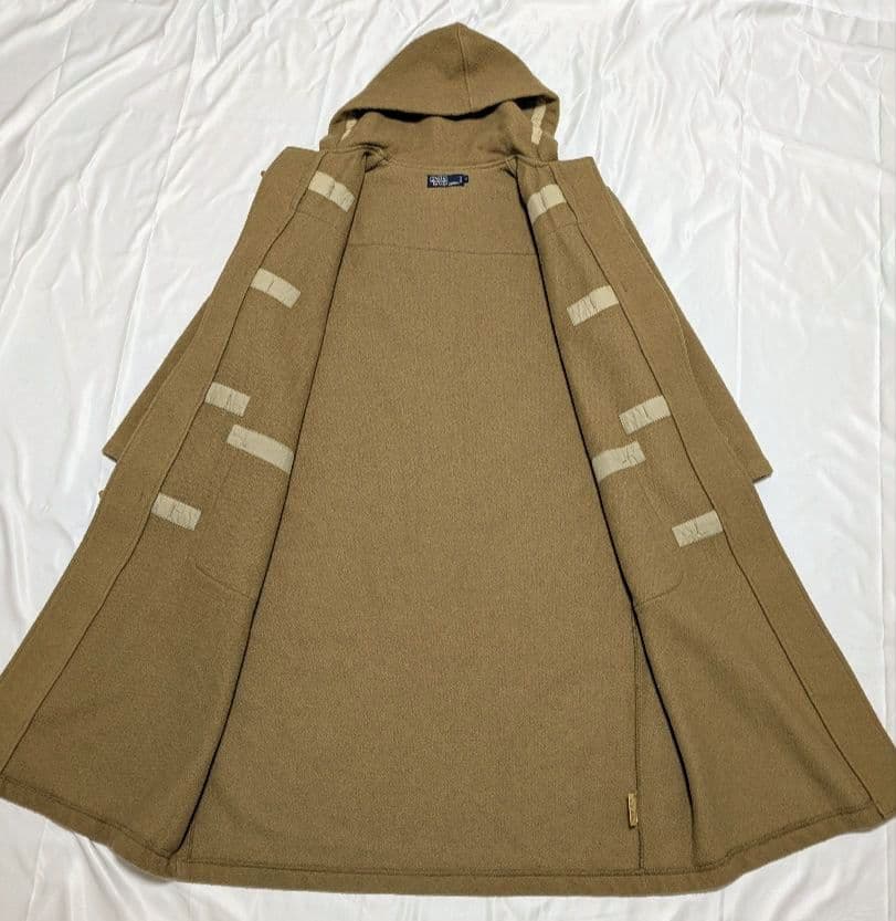 80s ラルフローレン ダッフルコート フード付き ロング ベージュ 入手困難