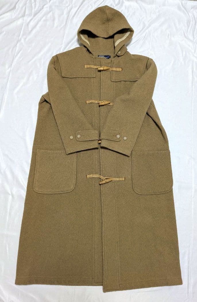 80s ラルフローレン ダッフルコート フード付き ロング ベージュ 入手困難