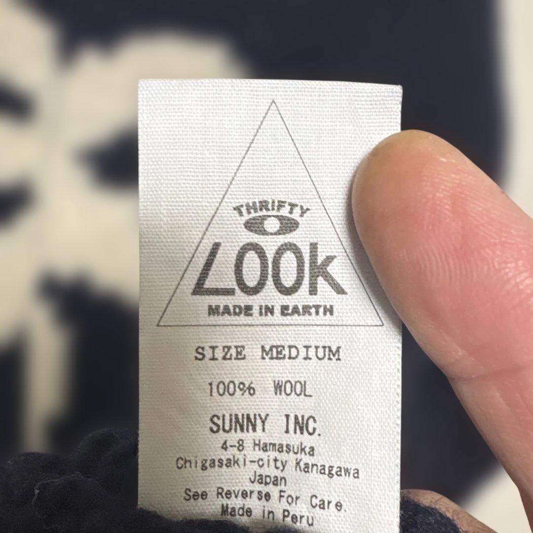 THRIFTY LOOK ネイビー パームツリーセーター M