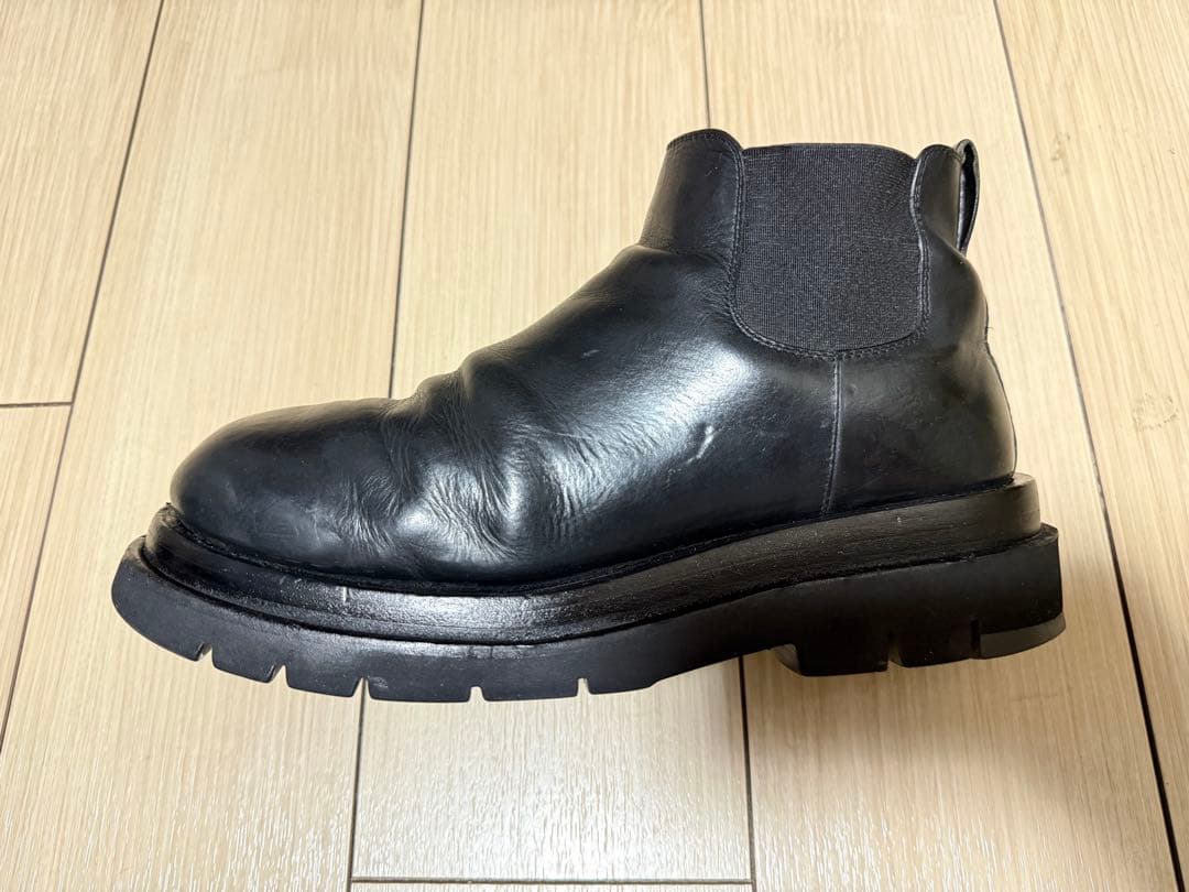 ぴっくり ラグ チェルシー アンクルブーツ ブラック