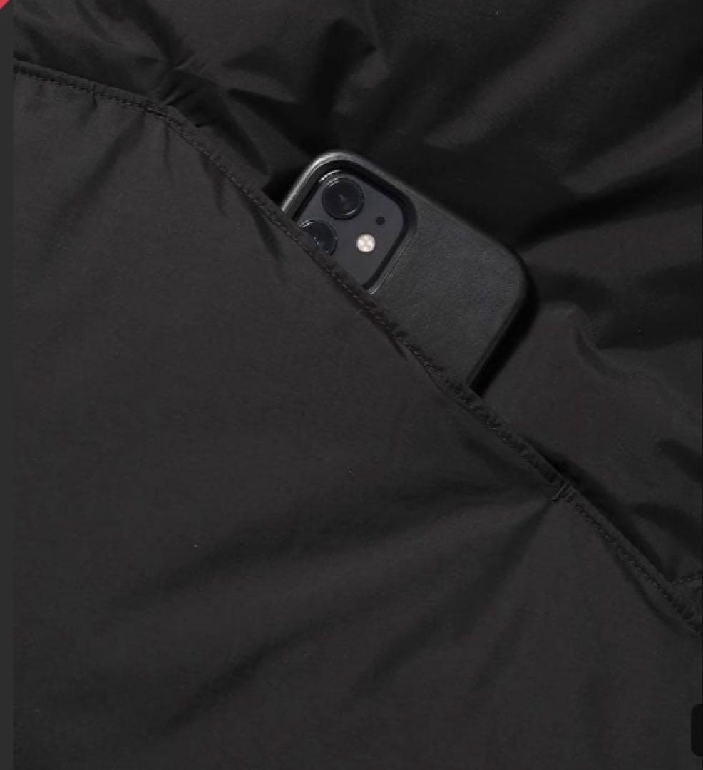 【ほぼ未使用】NANGA ダウンポンチョマフラー 黒 軽量 防寒 人気