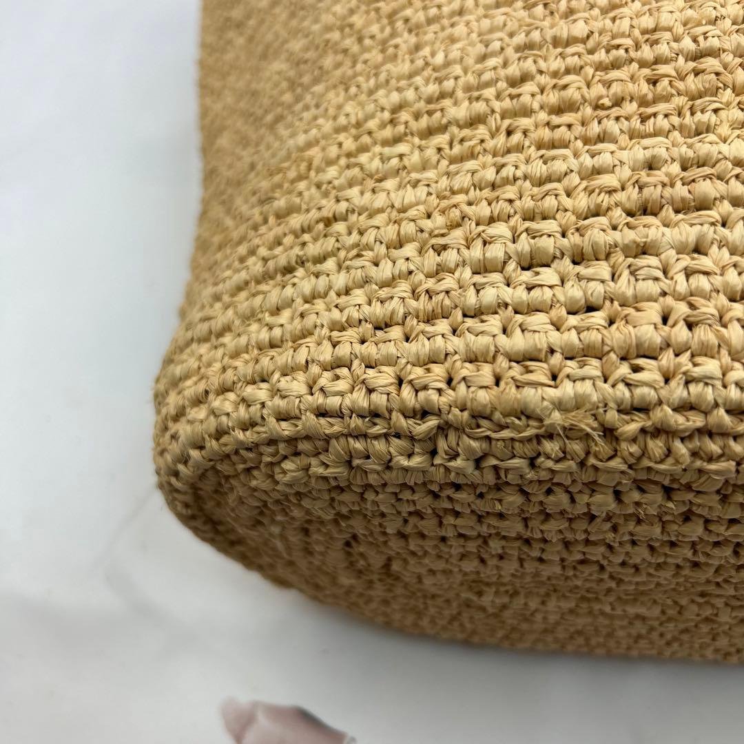 【美品】 ヘレンカミンスキー ラフィア カゴバッグ チャーム　トートバッグ　金具