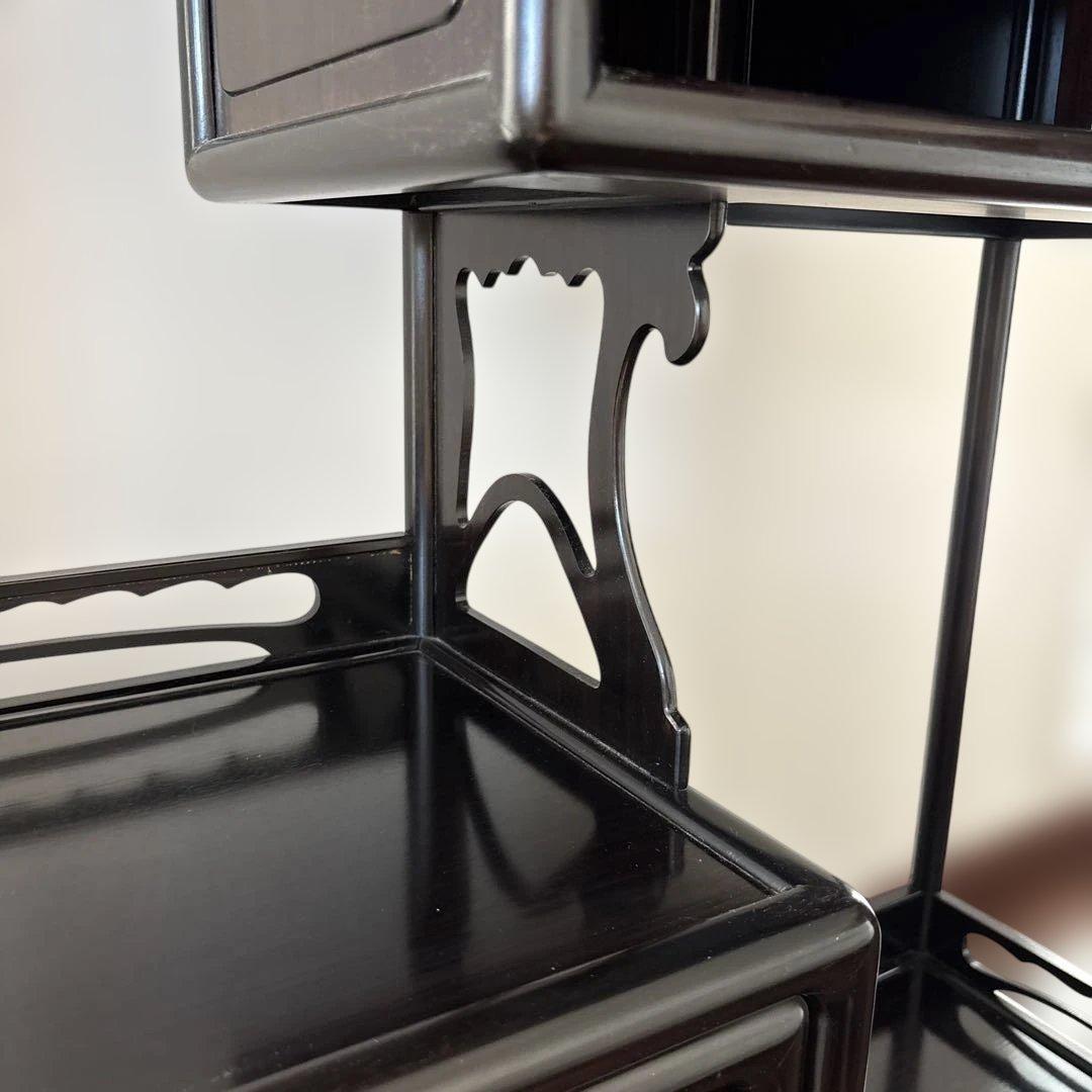 日本製黒の木製収納家具