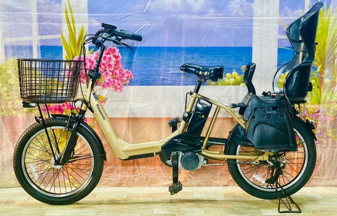 ギュットアニーズ⭐️13AH！パナソニック子供乗せ電動アシスト自転車Y2405