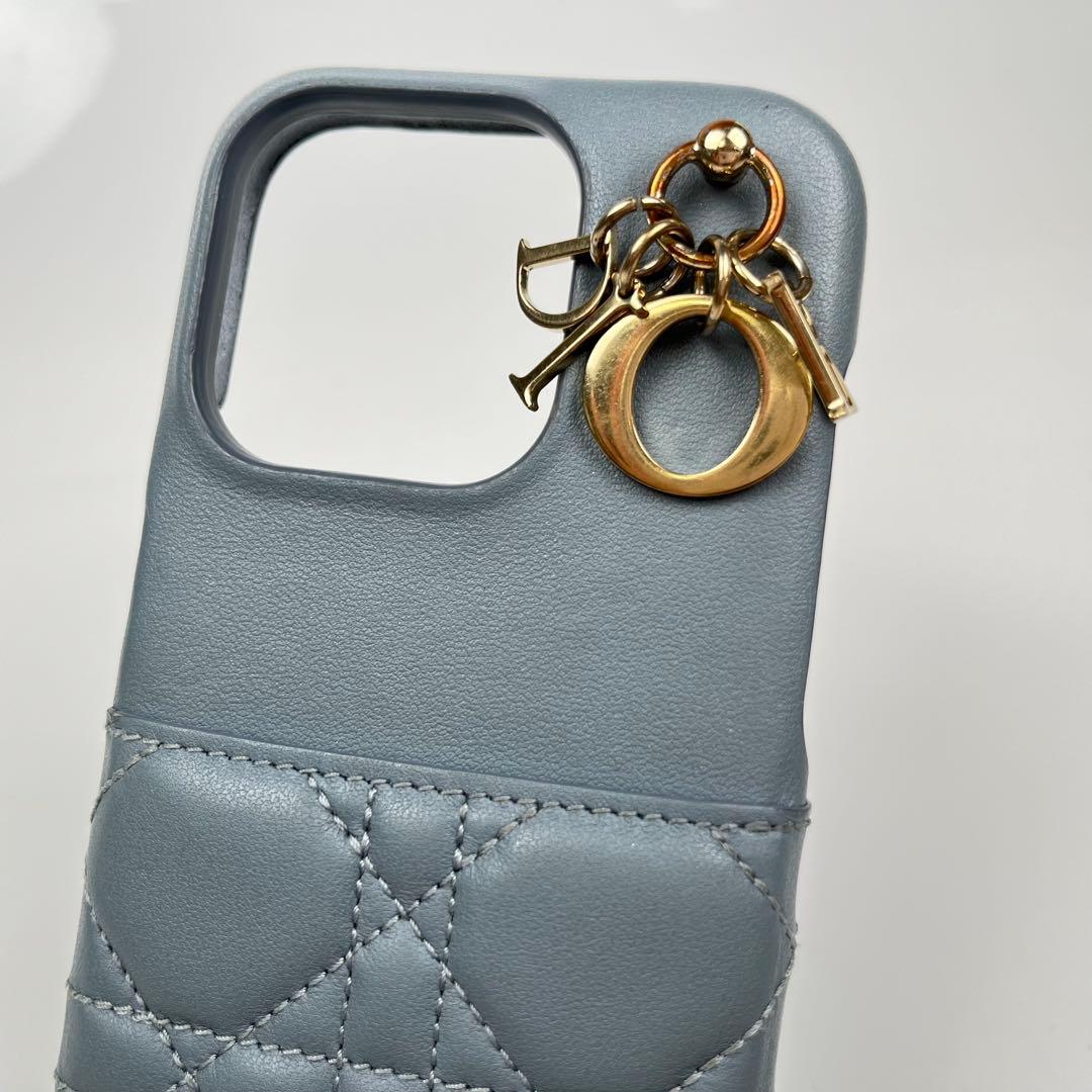 【極美品】LadyDior iPhone15Proケース カナージュ ラムスキン