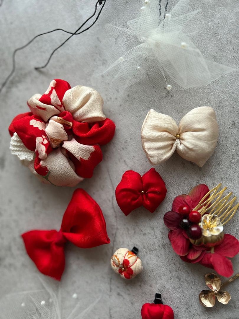 み*う様 七五三　七五三髪飾り　ヘッドドレス　着物髪飾り　リメイク髪飾り　028