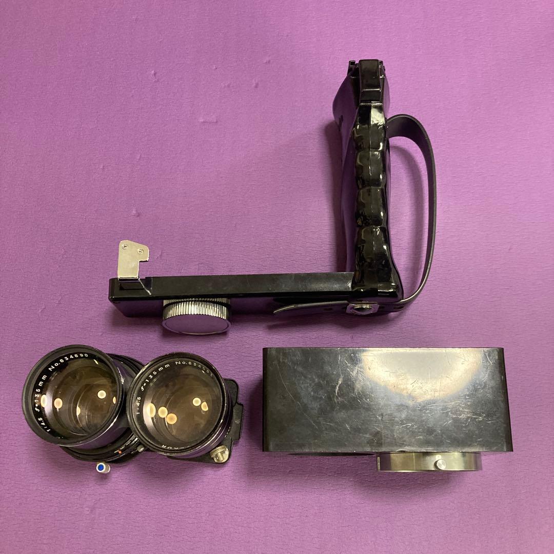 マミヤCシリーズ　180/4.5 角型フード　レンズ　グリップ　セット