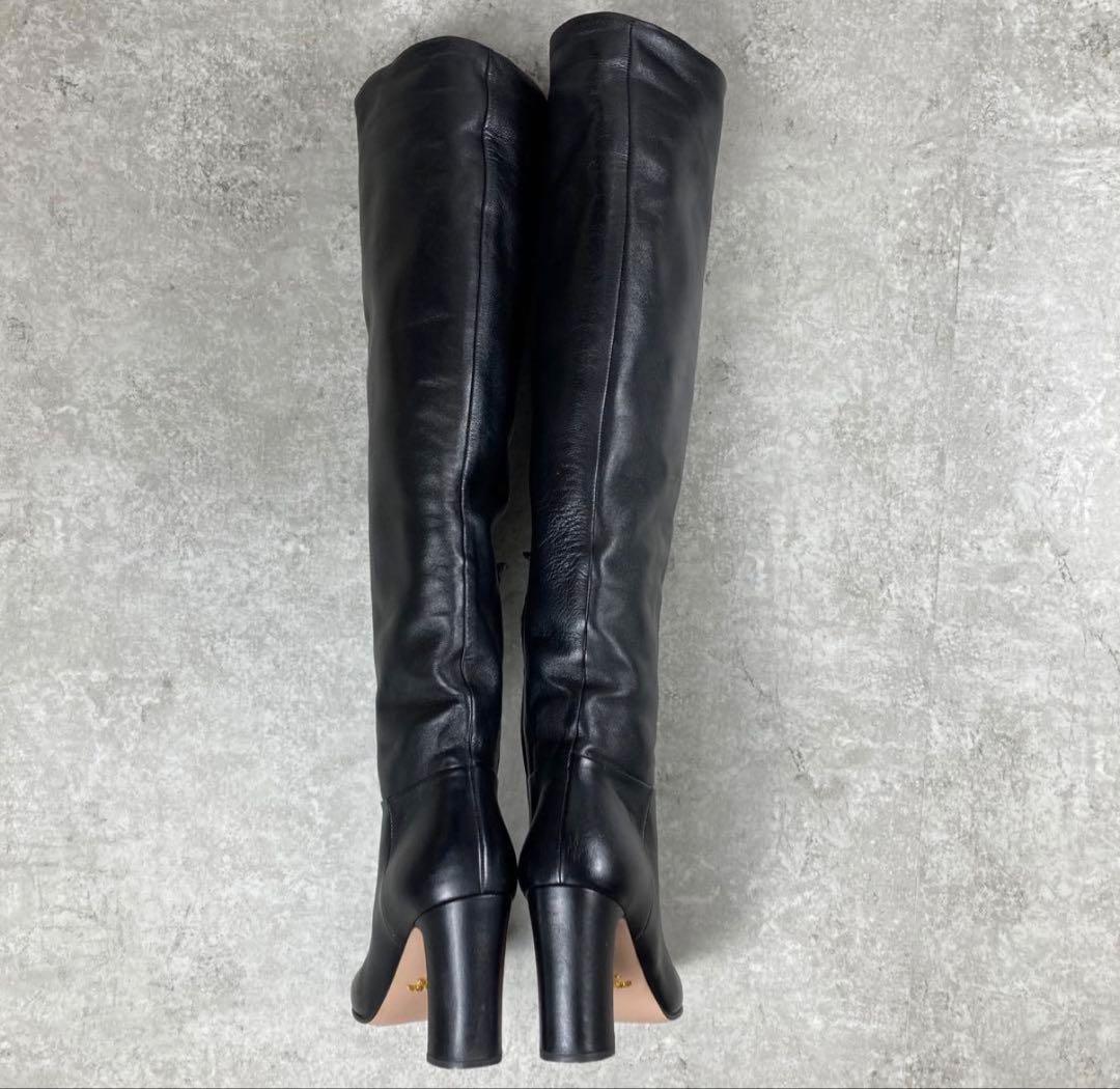 【極美品】PRADA プラダ　ロングブーツ　36 1/2 ブラック