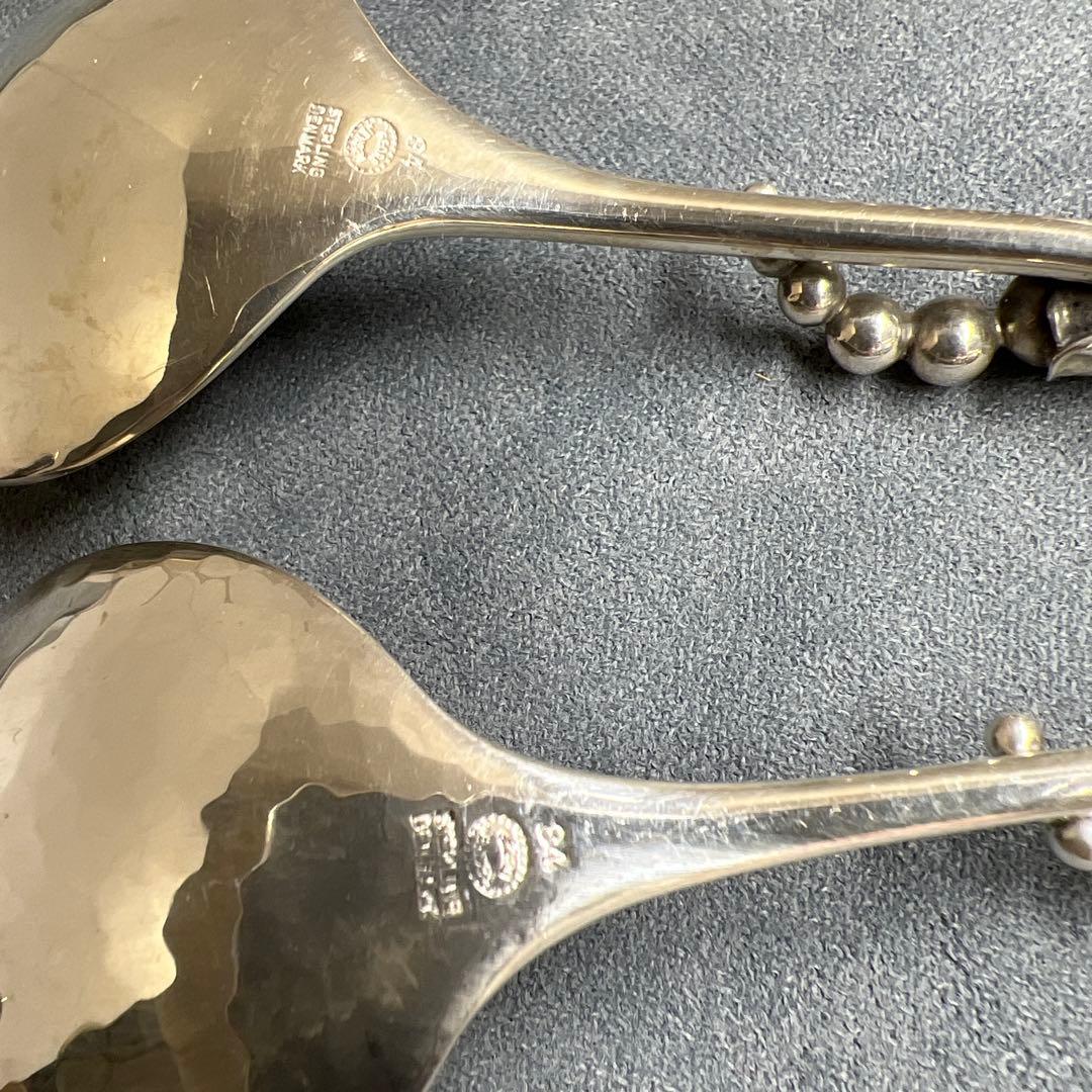 ジョージジェンセン　激レアブロッサムsterling925 シュガースプーン4本