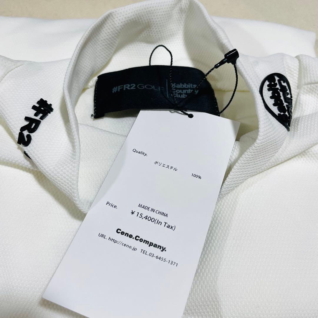 エフアールツーゴルフ #FR2GOLF 長袖 ハイネック シャツ 白 ラビッツ
