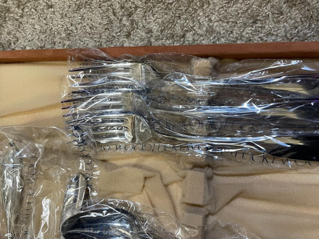 LUCKYWOOD カトラリーセット 木製ケース付き