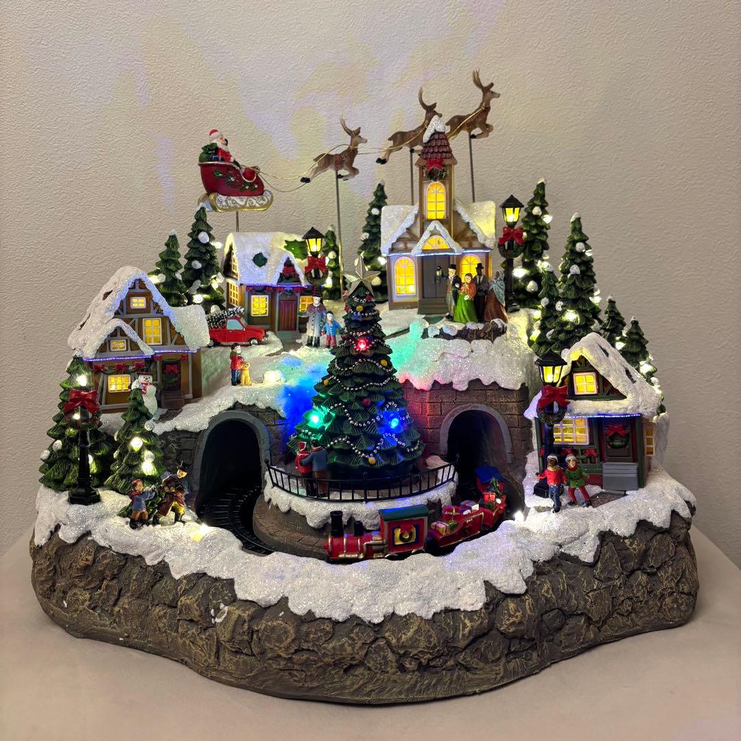 美品✨コストコ クリスマス オルゴール LED付き置物 音楽付き