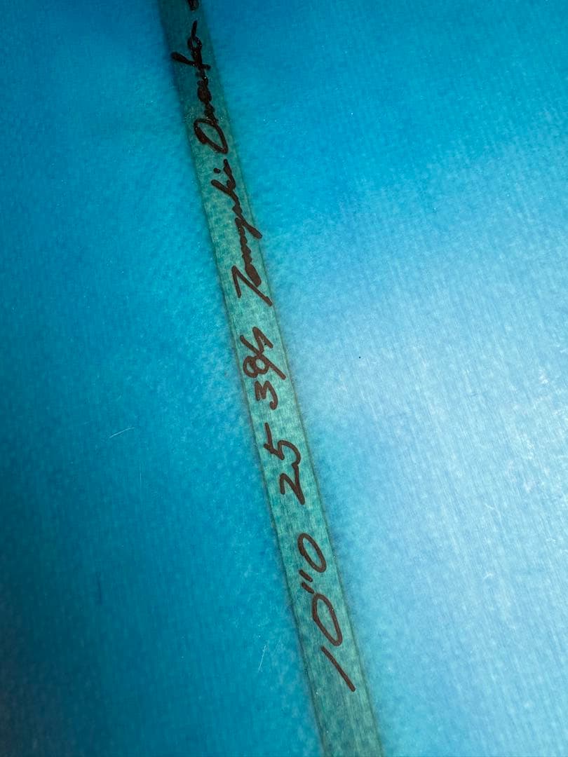 サーフボード　 青ロングボード 1フィン 良好　10ft ノーズライティング可能