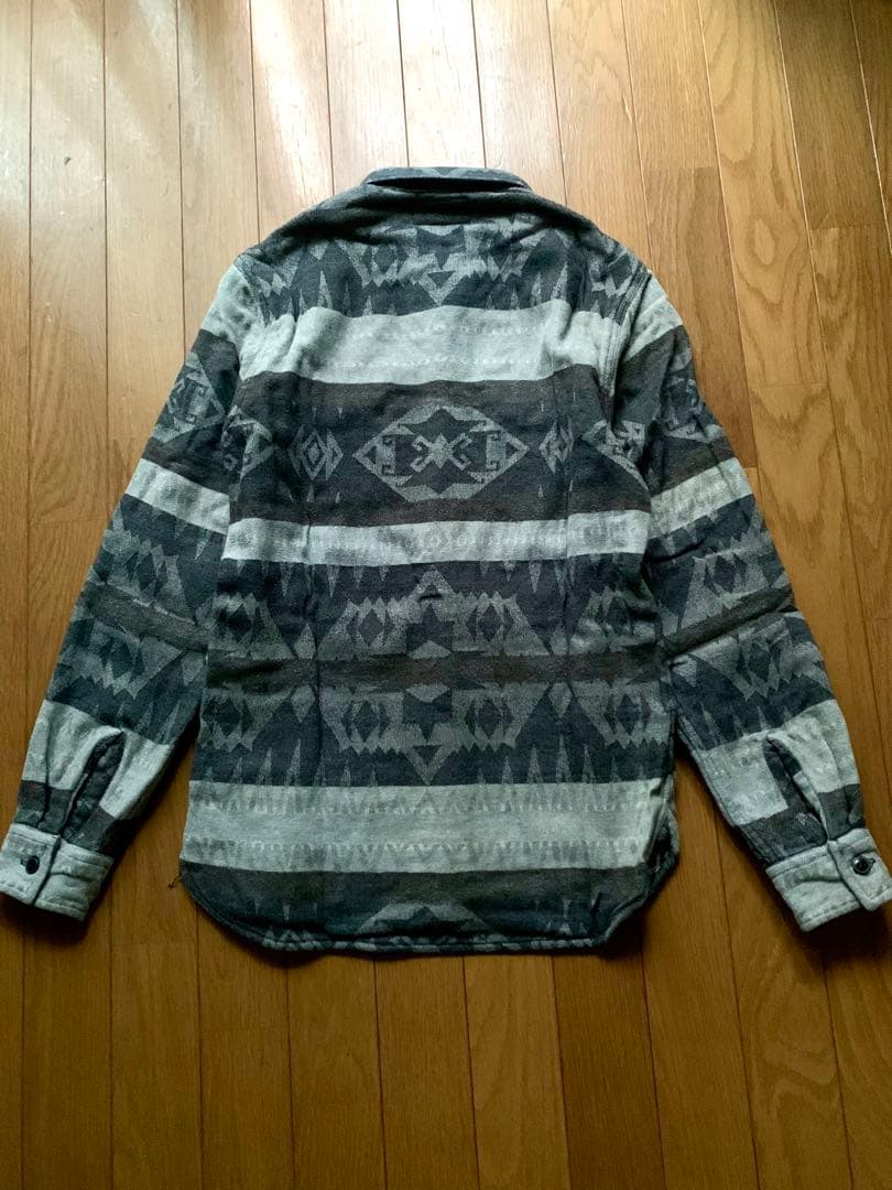 極美品 RRL 定価5万 ダブルアールエル ネイティブ柄 ウール混 長袖シャツ