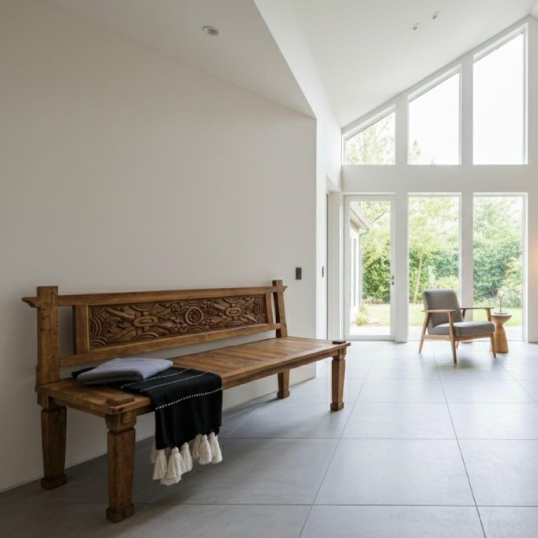 【一点もの】アンティークベンチ【チーク材】