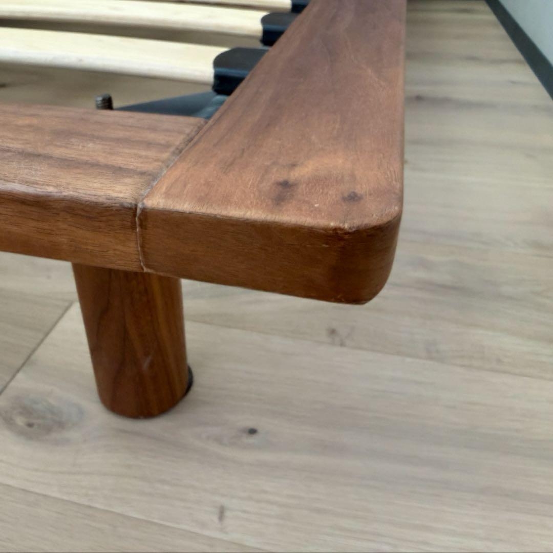 【送料込み】無印良品 セミダブル ヘッドボード付き ウォルナット ベッドフレーム