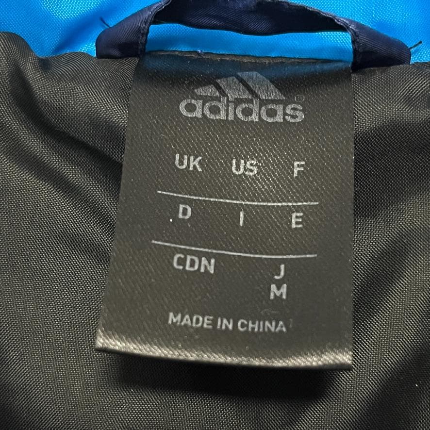 【良品】 adidas ３ストライプス ワンポイントロゴ ダウン ベンチコート