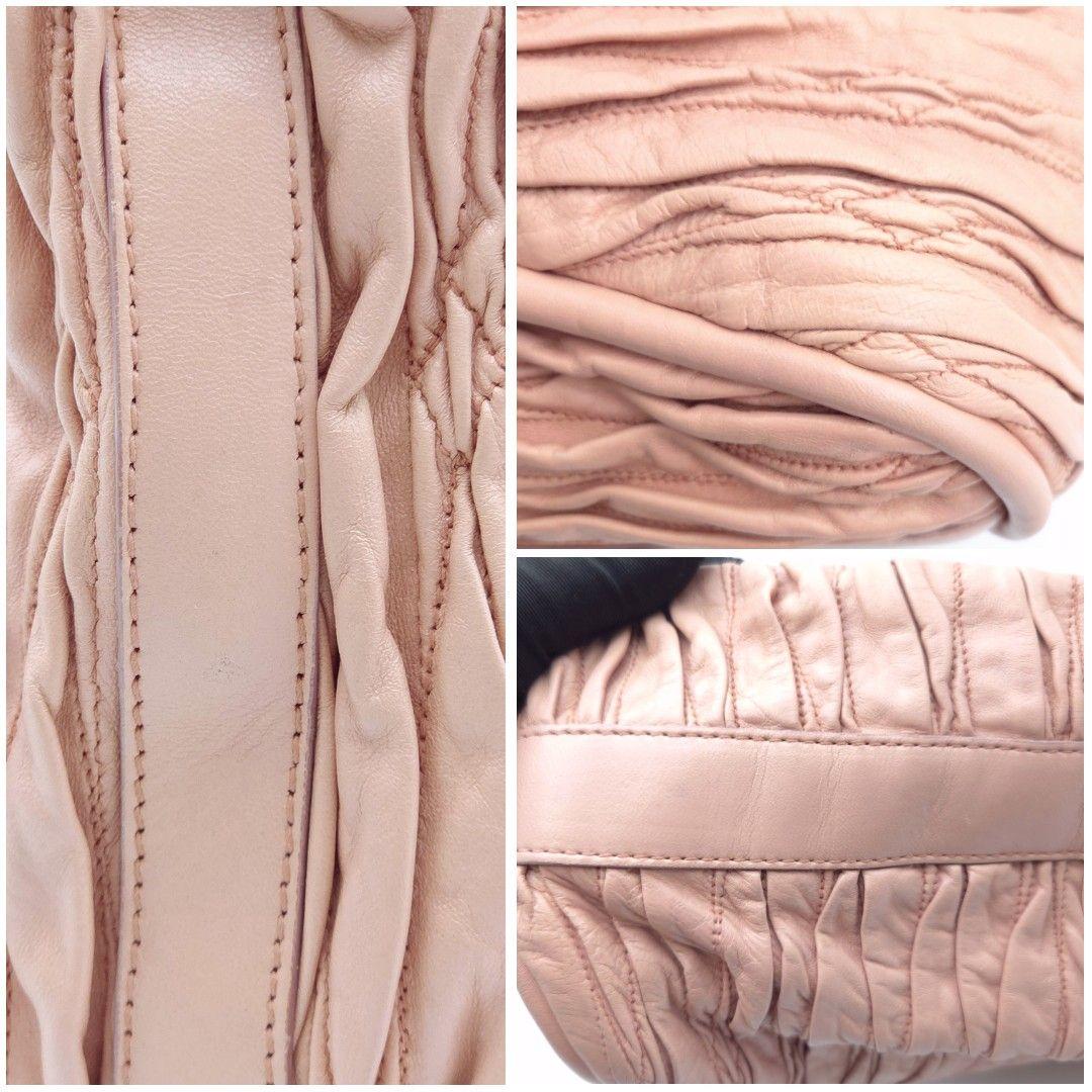 良品✨BALLY ショルダーバック トートバッグ ギャザー ロゴチャーム レザー