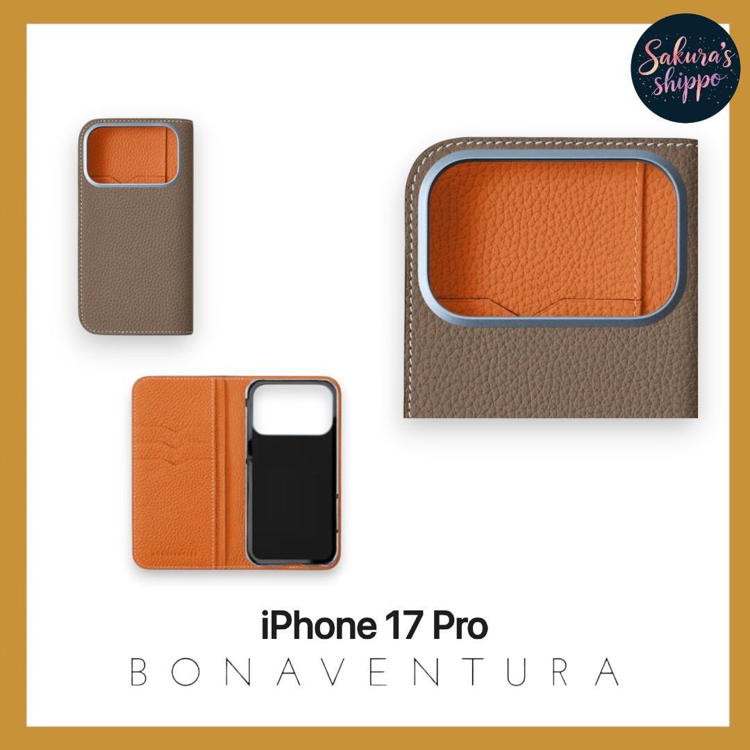 新品ボナベンチュラ iPhone17Pro 完売ダイアリーケース　オレンジ