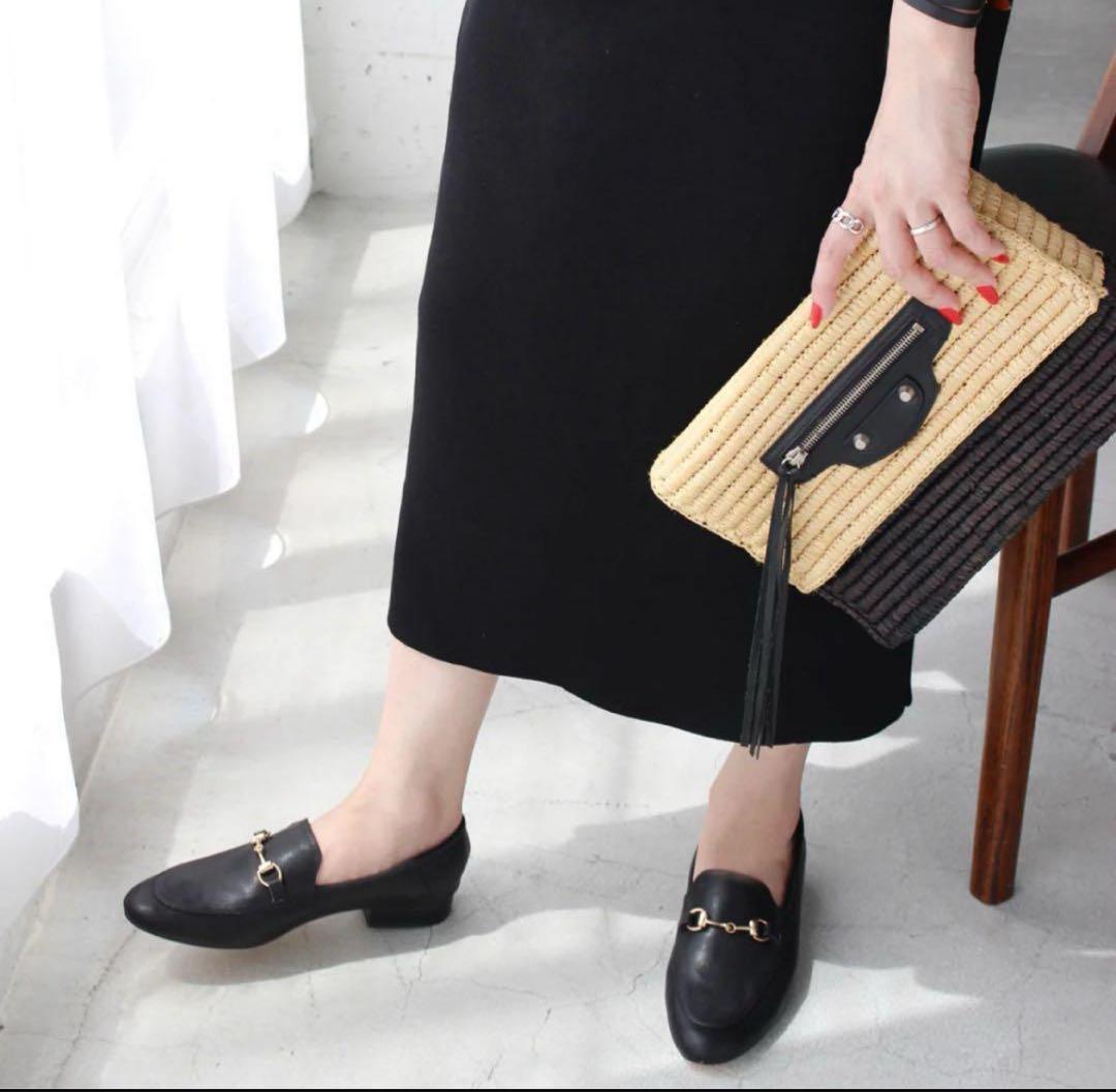 【新品半額】Fin本革ビットローファー25cm黒