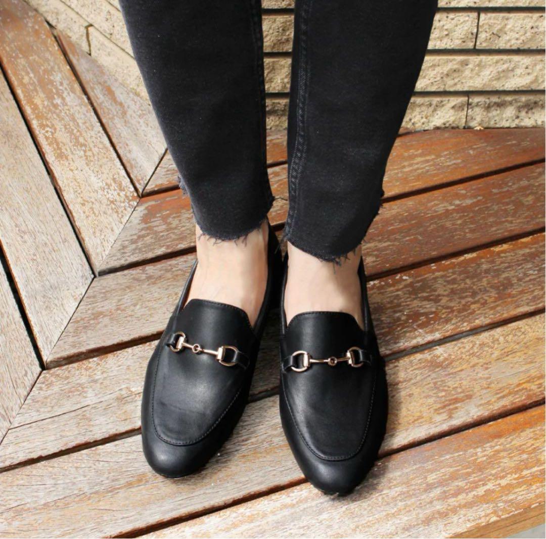 【新品半額】Fin本革ビットローファー25cm黒