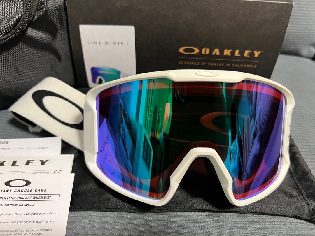 Oakley Line Miner L ホワイト　ARGON IRIDIUM