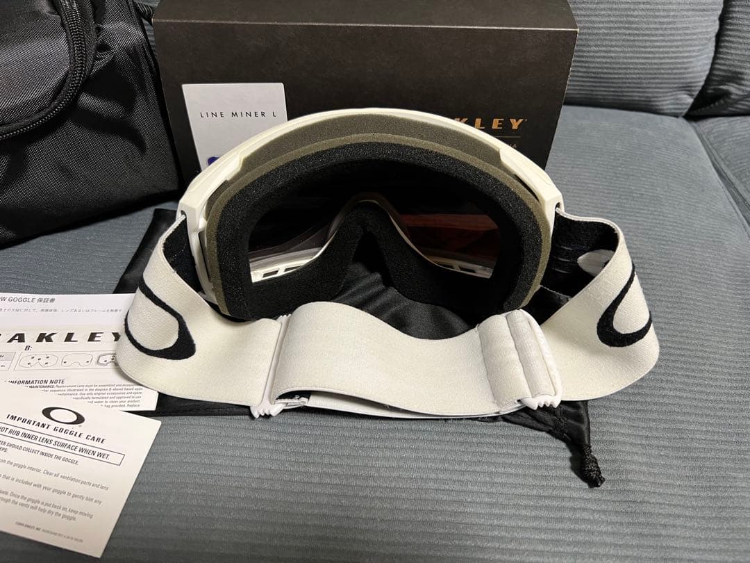 Oakley Line Miner L ホワイト　ARGON IRIDIUM