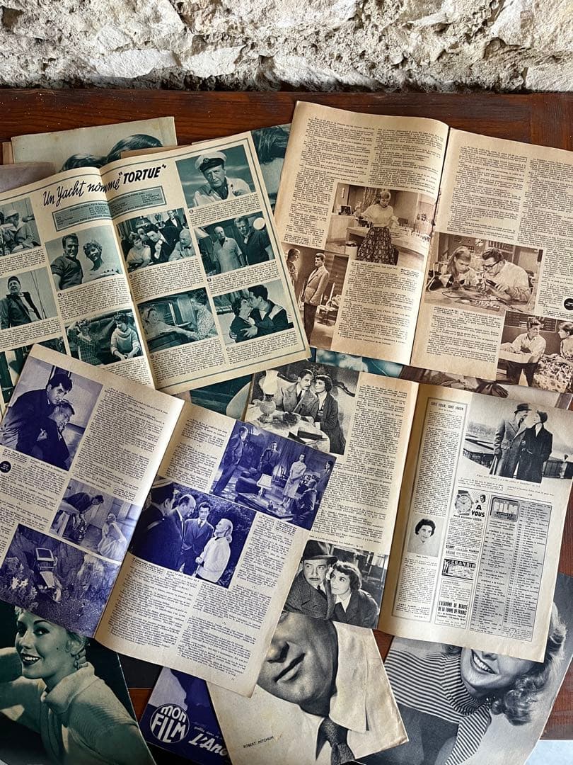◆フランスビンテージB希少映画シネマ雑誌monfilm紙ものスター俳優女優パンフ