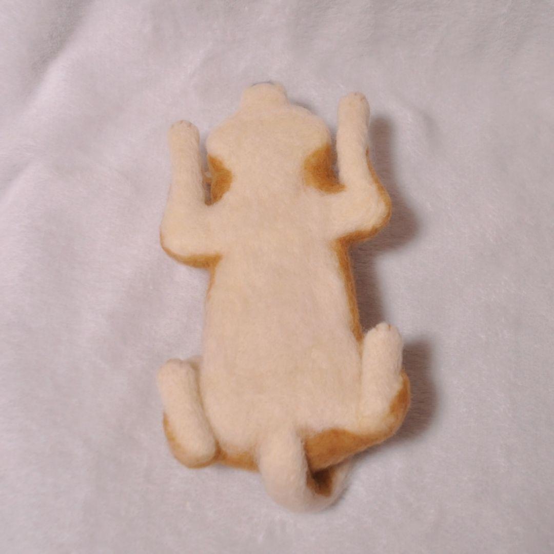 羊毛フェルト♡おねんねする柴犬