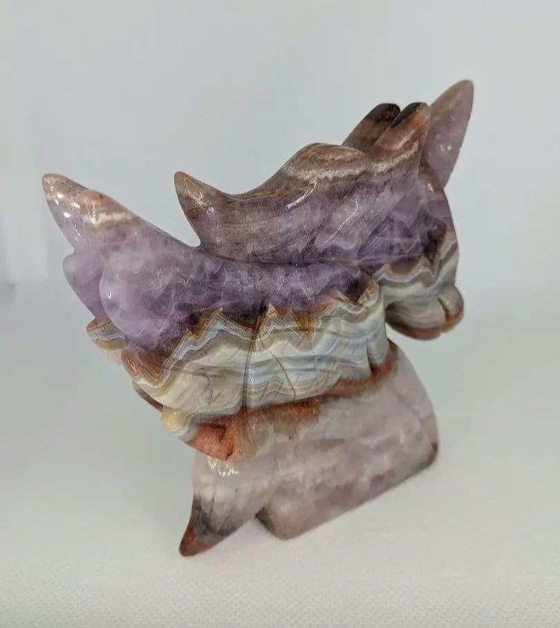 ❦新入荷❦ 天然石　アメジスト瑪瑙共生　ユニコーン 馬 置物　干支　丙午