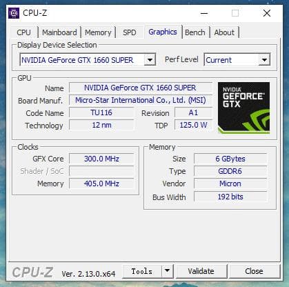 MSI GeForce GTX 1660 SUPER 6GB 化粧箱付き
