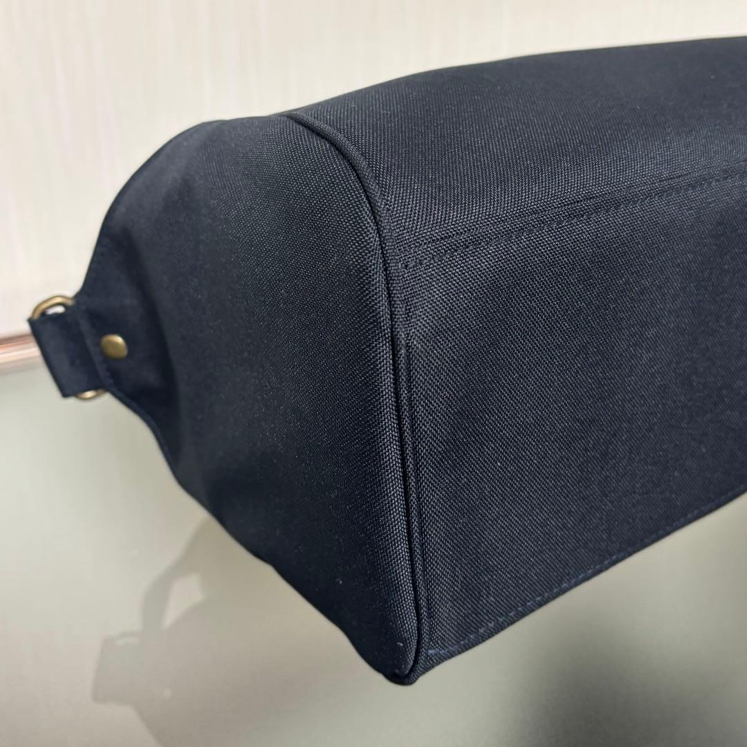 アヤノコウジ　大玉がま口ショルダーバッグ　コーデュラ　ダークネイビー