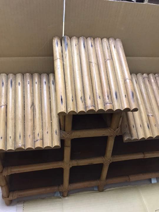 N*T様 ラタン　屋根付き　飾り棚　レア　ヴィンテージ