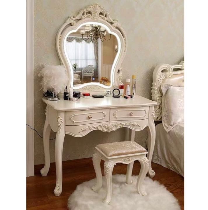 即日発送可能　100cm  大人気　北欧風ドレッサースツールライト セット