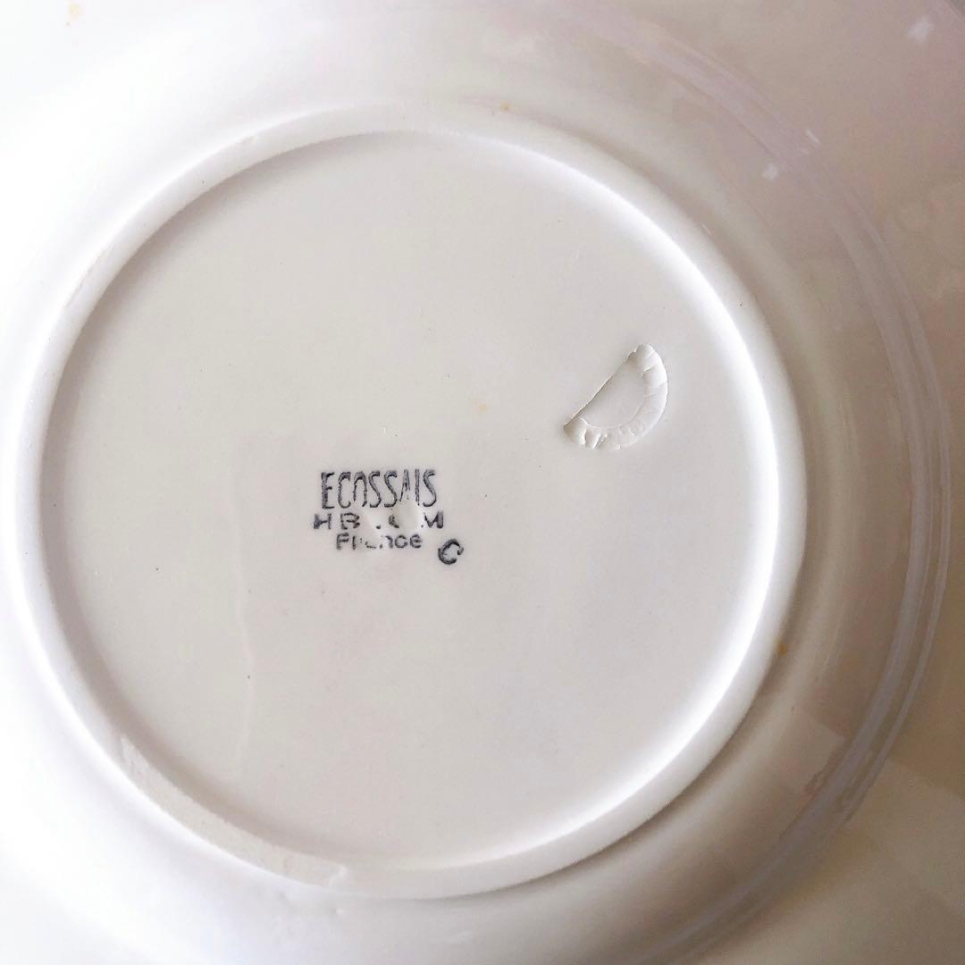 クレイユエモントロー HBCM スーププレート　B フランスアンティーク食器