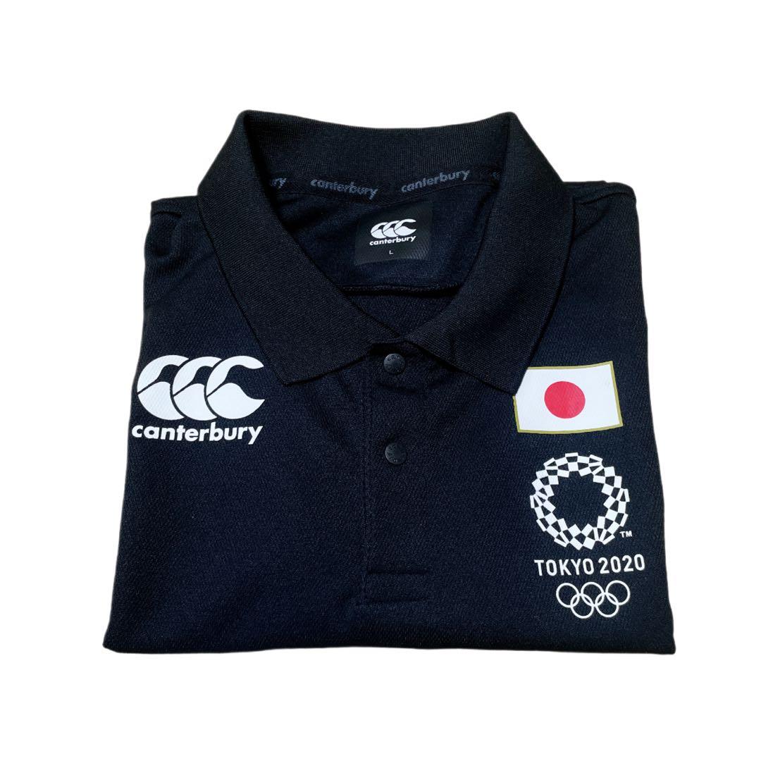 美品　2020 東京オリンピック　ラグビー日本代表　半袖ポロシャツ　ブラック