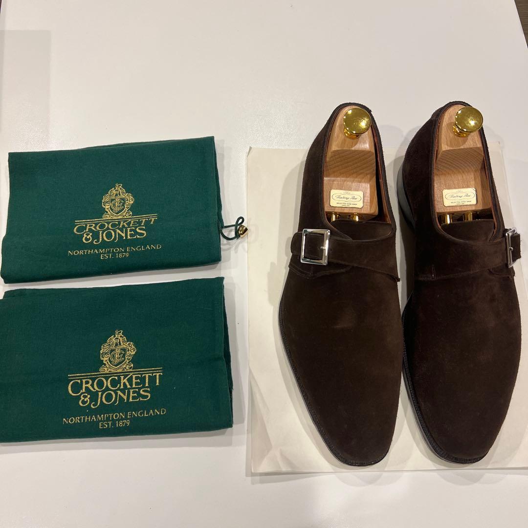 【近日削除】Crockett&Jones スエード シングルモンクストラップ