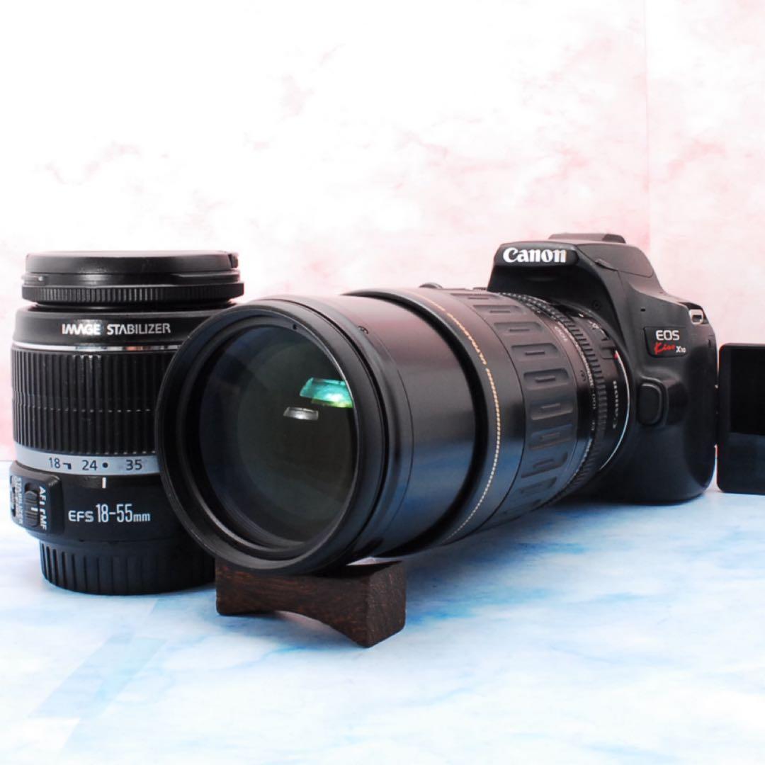 キャノン Kiss X10☆一眼レフカメラ☆手ぶれ補正標準＆超望遠☆バッグ付